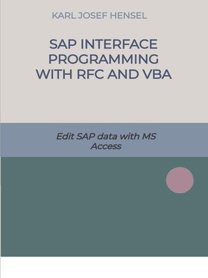 cover image of SAP interface programming with RFC and VBA